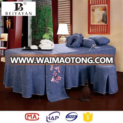 BEIYAYAN Solid blue quality Japan/Korea massage bedding set