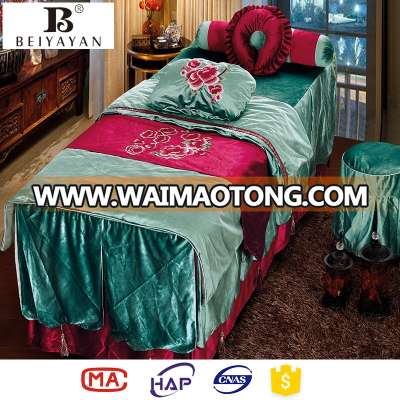 BEIYAYAN 1117 High Quality Textiles skirt chiffon table skirt Spa Table Skirt Spa Bed Duvet Cover Set facial bed cover