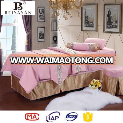 BEIYAYAN High Quality Textiles Spa Table Skirt Spa Bed Duvet Cover Set facial bed sets 1086