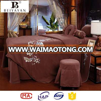 BEIYAYAN hotel massage room bed sheet set beauty salon bedding set massage bedding set