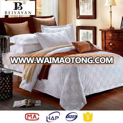 White Color Jacquard Duvet Cover Bed Sheet Pillowcase 4pcs Hotel Bedding Set